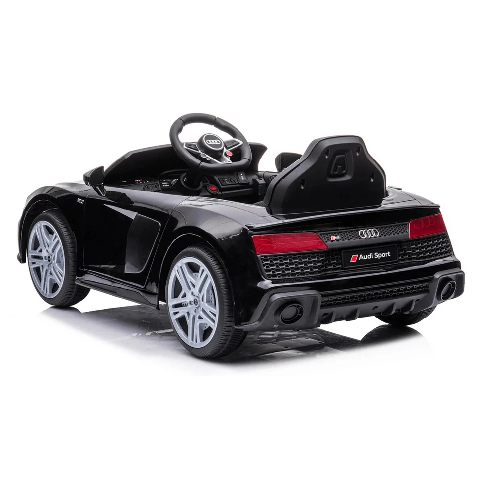 Macchina Elettrica 12V Audi R8 Sport Nero per Bambini Auto Telecomandata Luci LE - Immagine 4 di 4