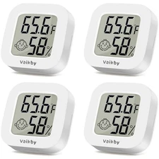 Vaikby Indoor Thermometer 4Pack Humidity Gauge Meter Digital Hygrometer Room ...