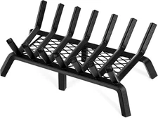 INNO STAGE Fireplace Grates with Ember Retainer - 24 Inch 24inch, Black 