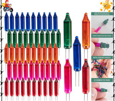 100 Pcs Replacement Christmas Mini Light Bulbs, Multi-colored Incandescent Strin