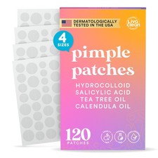 120 CT Pimple Patches for Face w/ Salicylic Acid Tea Tree Calendula Oil Four
