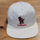 Vintage Camelback Golf Hat Texace Strap Back White One Size 80s 90s Golfer Nylon