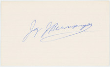 Jay Berwanger Heisman Trophy Autographed Signed Index Card AMCo COA 31091