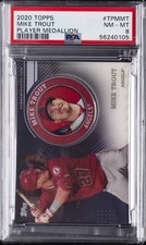 2020 TOPPS PLAYER MEDALLION #TPMMT MIKE TROUT PSA 8