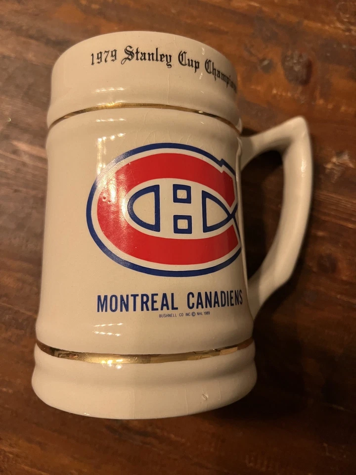 Taza de piedra vintage Montreal Canadiens 1979 Stanley Cup Champions Foto 2 de 4