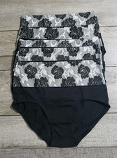 5pk Women's Briefs Underwear Cotton High Waist Tummy Control Panties Sz L