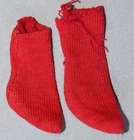 *VTG KEN DOLL 1961-66 RED KNIT SOCKS TO 8 MATTEL OUTFITS LISTED--1 FLAW  1-31-6