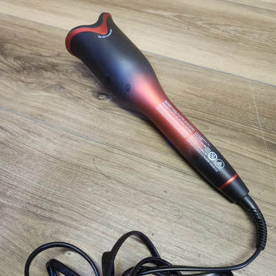 CHI Lava 1'' Volcanic Lava Pro Spin N Curl BLACK/RED Heated Curler Tested Works