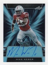 2019 Leaf Metal Draft BA-MW1 Mike Weber Black Parallel Auto #'D /15 Cowboys