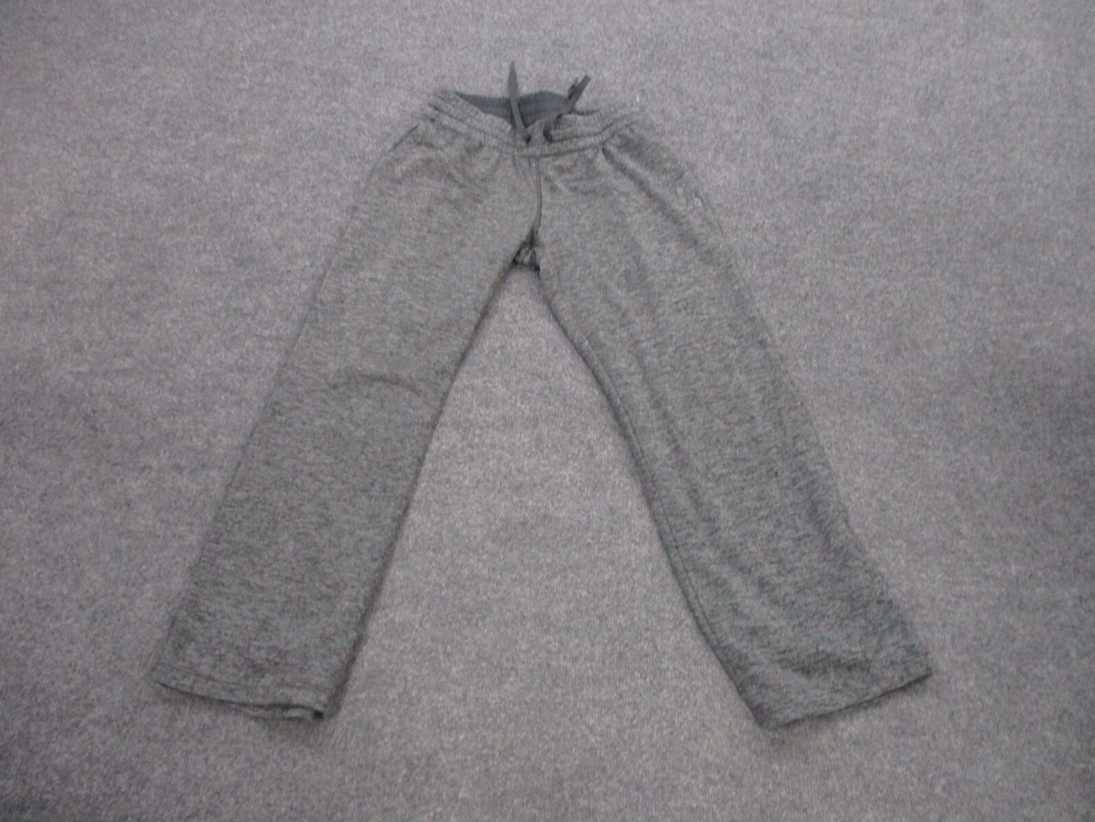 Adidas Mens Gray Logo Joggers Stretch Athletic Gym Sweatpants-image