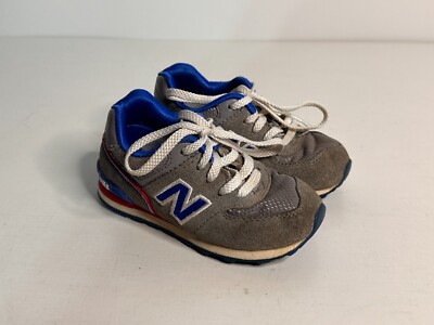 New Balance 574 Gray Blue Retro Sneakers Toddler Boy Size M