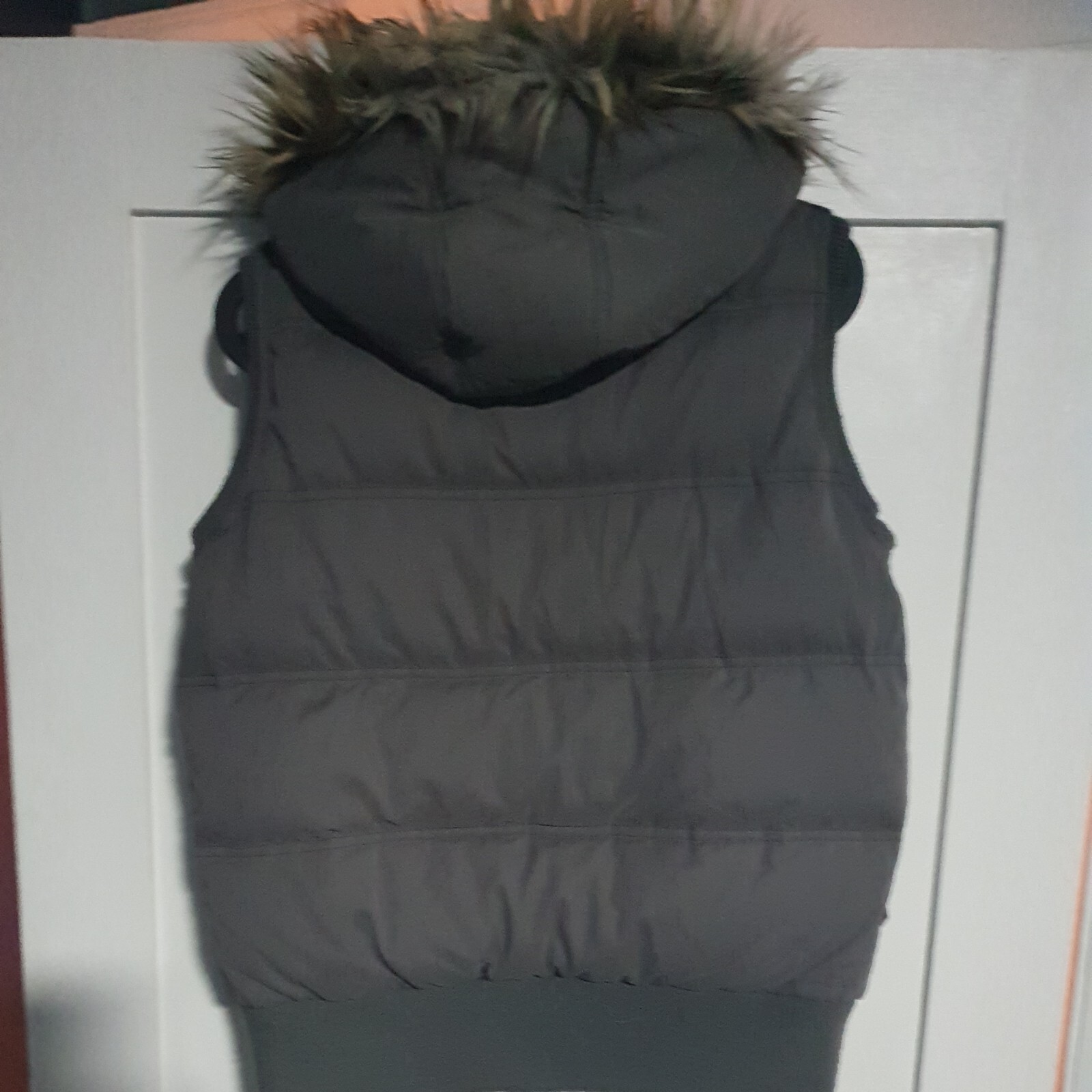 Fat Face Quilted Puffer Grey Bodywarmer Gilet Hooded … Gem