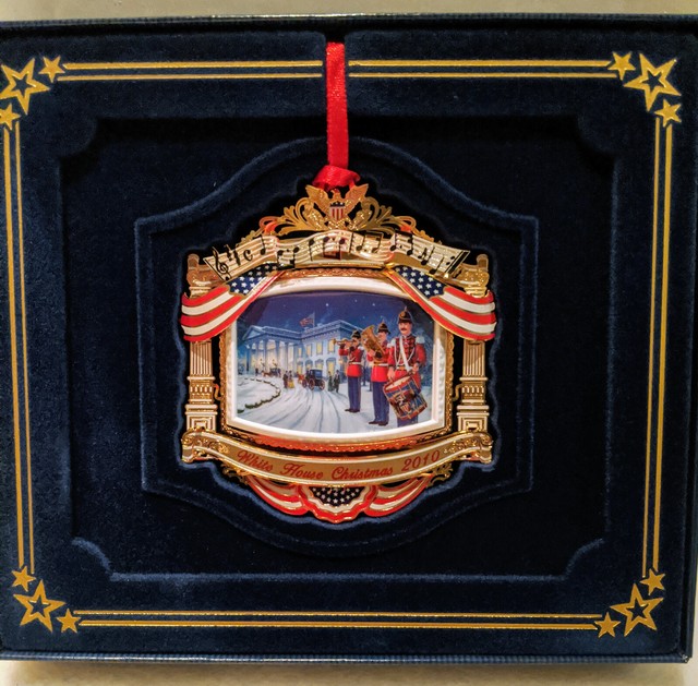 2010 Official White House Christmas Ornament Gold NEW in BOX eBay