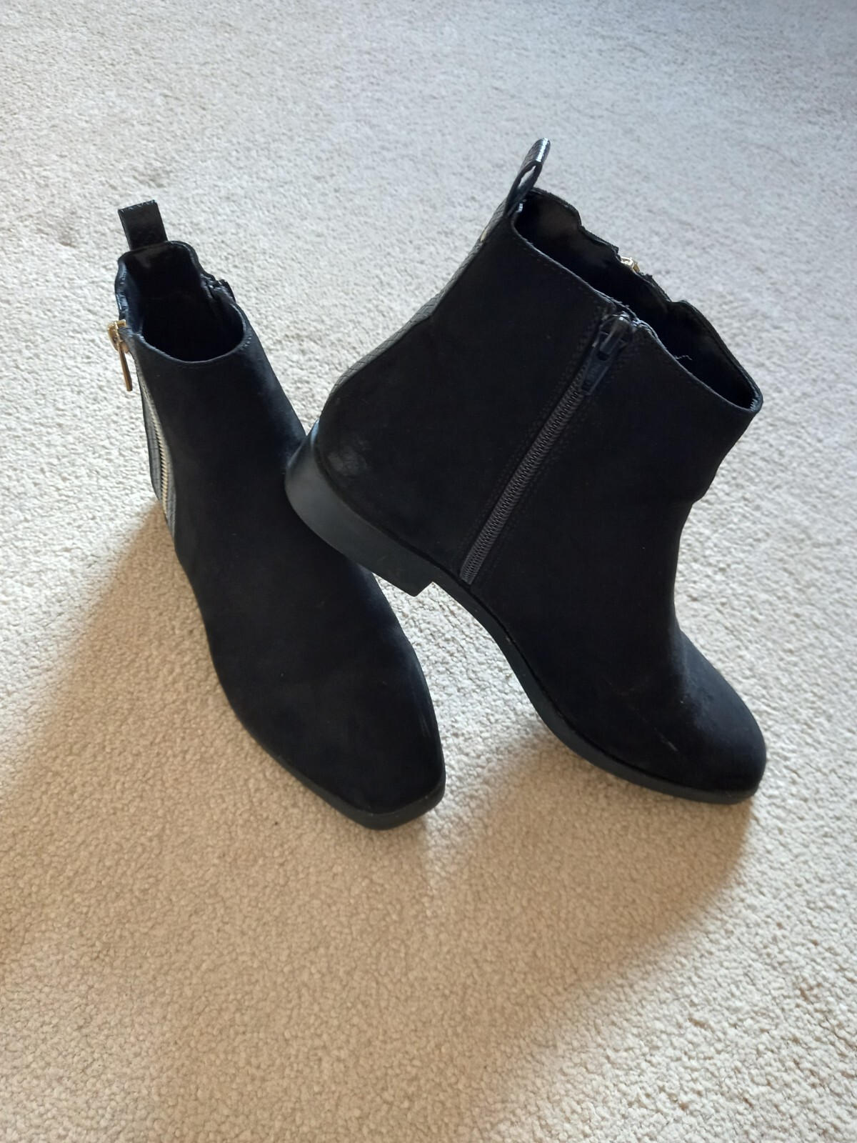 Ladies Black Next Ankle Boots Size 5.5 