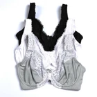 Women's Plus Size Lace Bra Large Bust Underwired Full Coverage Bras BCD DD GHIJ