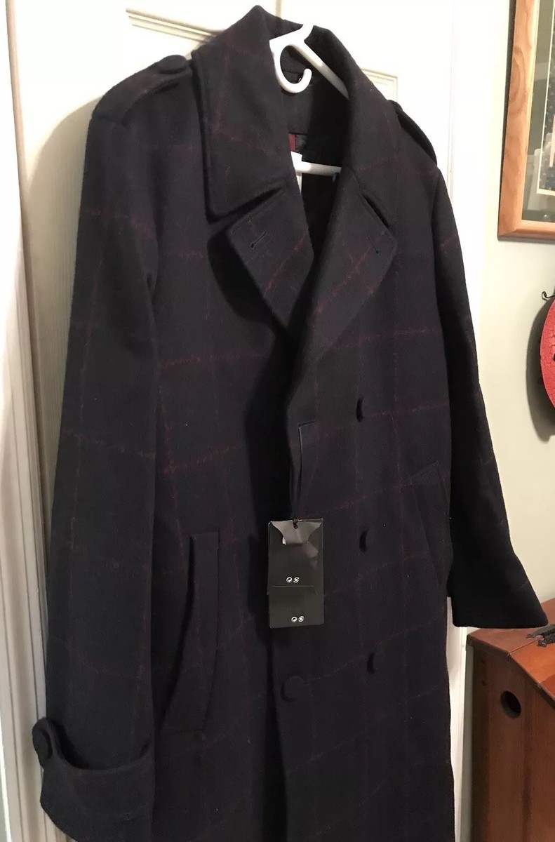 ERDEM x H&M MEN'S BLUE CHECKED COAT UK38/ EUR48 (NWT) Free