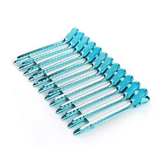 12Pcs/set 3.7 Inches Metal Hair Clips for Styling and Sectioning,Dividing Blue