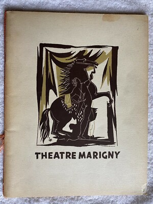 Theatre Marigny vintage theater program France 1949 ''La Seconde Surprise L'amour