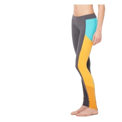 Alo Yoga Ascendant Legging in Colorblock Stormy Heather/Aqua