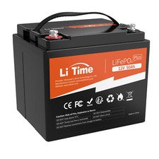 Litime 12v 50ah Lifepo4 Lithium Battery For Rv Trolling Motor Marine Solar