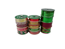 14 Rolls of Christmas Ribbon for Holiday Packages Decorating NEW