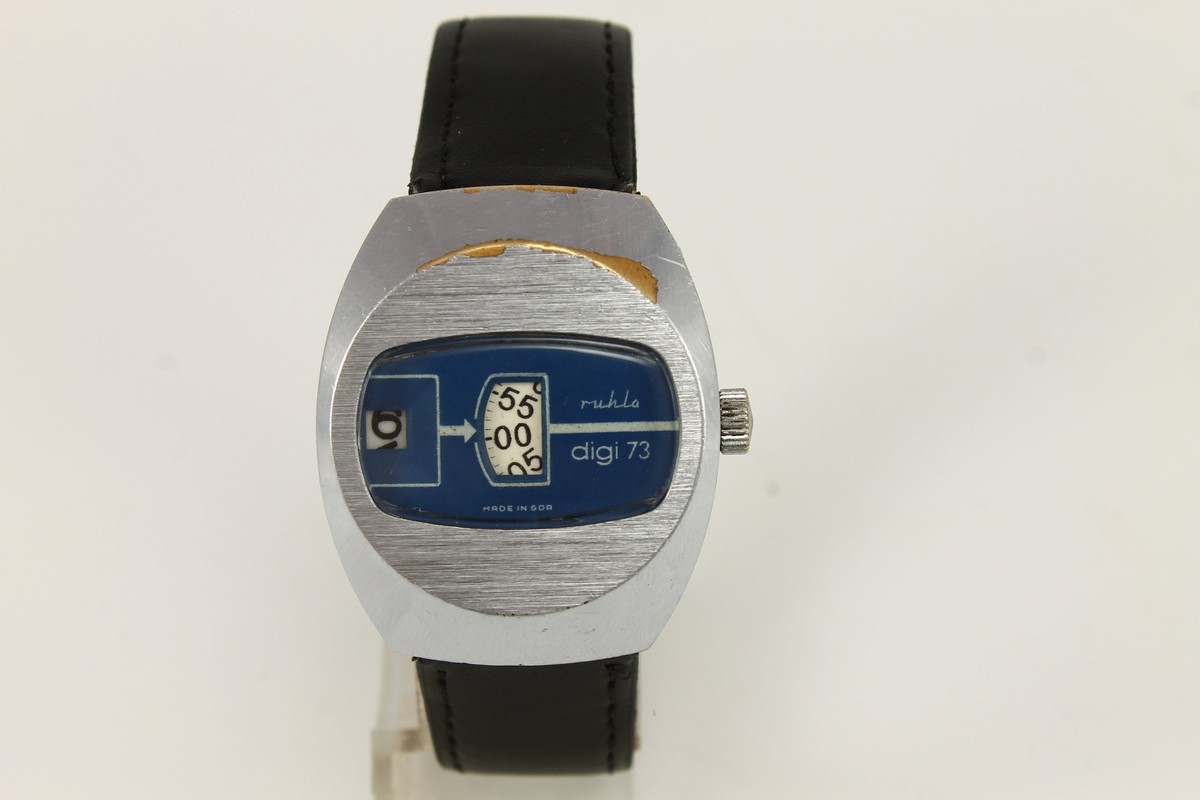 Vintage German Ruhla Digital Digi 73 Wrist Watch Date 1970's | eBay