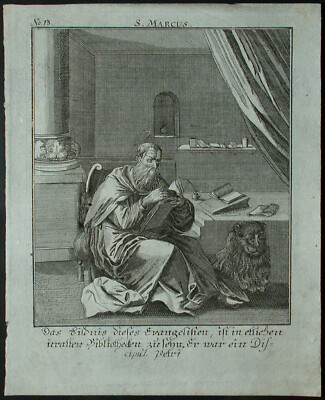 Crispijn van de Passe (I) (1564 - 1637) Evangelist Marcus.