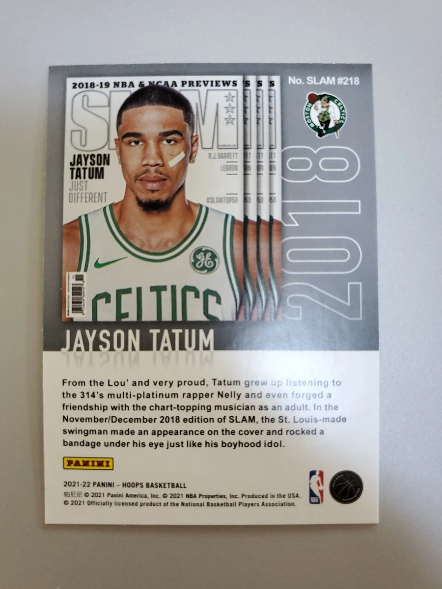 Jayson Tatum Slam #218 2021-22 Hoops Basketball Card Celtics