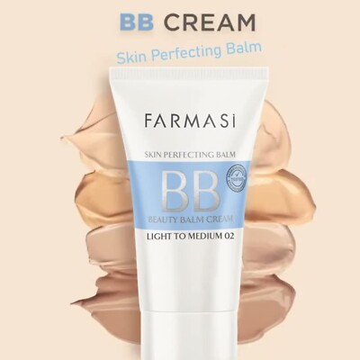 Farmasi Make Up BB Beauty Balm Cream 7 in 1,  1.7 fl oz | 02 LIGHT TO MEDIUM