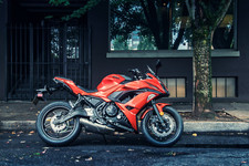 Kawasaki Ninja 650r Speed Demon Super Bike In Red Poster