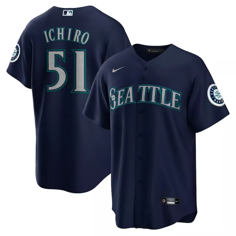 Y2K Seattle Mariners Ichiro Suzuki 2001 MLB All-Star Game Jersey Sz. L