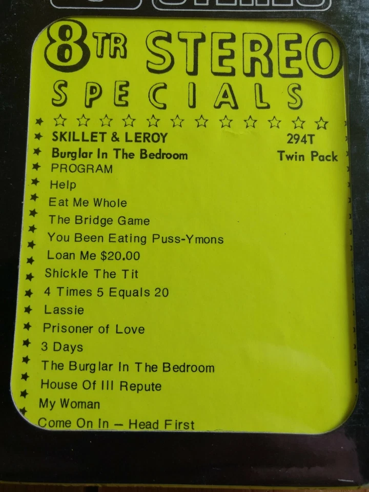 Skillet & Leroy - Vintage 8TR Track Tape - Burglar in the Bedroom Adult Comedy - Image 2 of 4