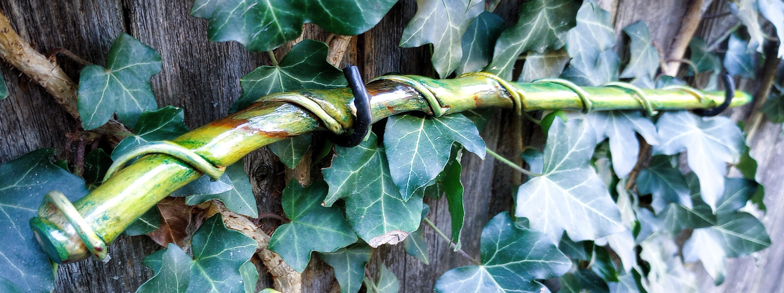 Wand - Natural Vine Twisted - Witch / Wizard - Pagan - Hand Carved - Olive Wood