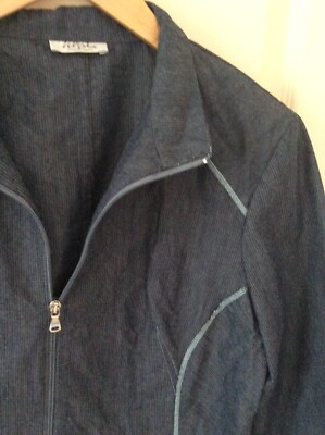 Veste Femme Lili Chic Bleue Taille 44 – Quasi Neuve, En Coton, Occasion Très Bon état