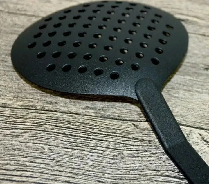 Black Professional Skimmer Slotted Nylon Spoon Cooking Utensils Kitchen Tool - Image 3 of 4