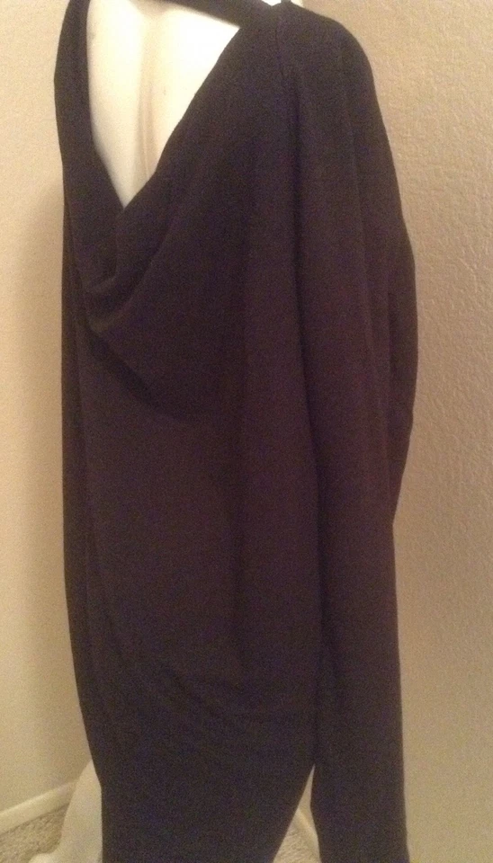 NWT SPLENDID Black Long Sleeve Crew Neck  Pullover Sweatshirt SZ Large - Image 3 of 4