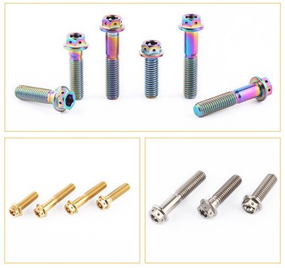 10pc * Titanium Alloy Hexagon Flange w/ Hole Bolts M8 * 20 25 30 35 40 45 Screws