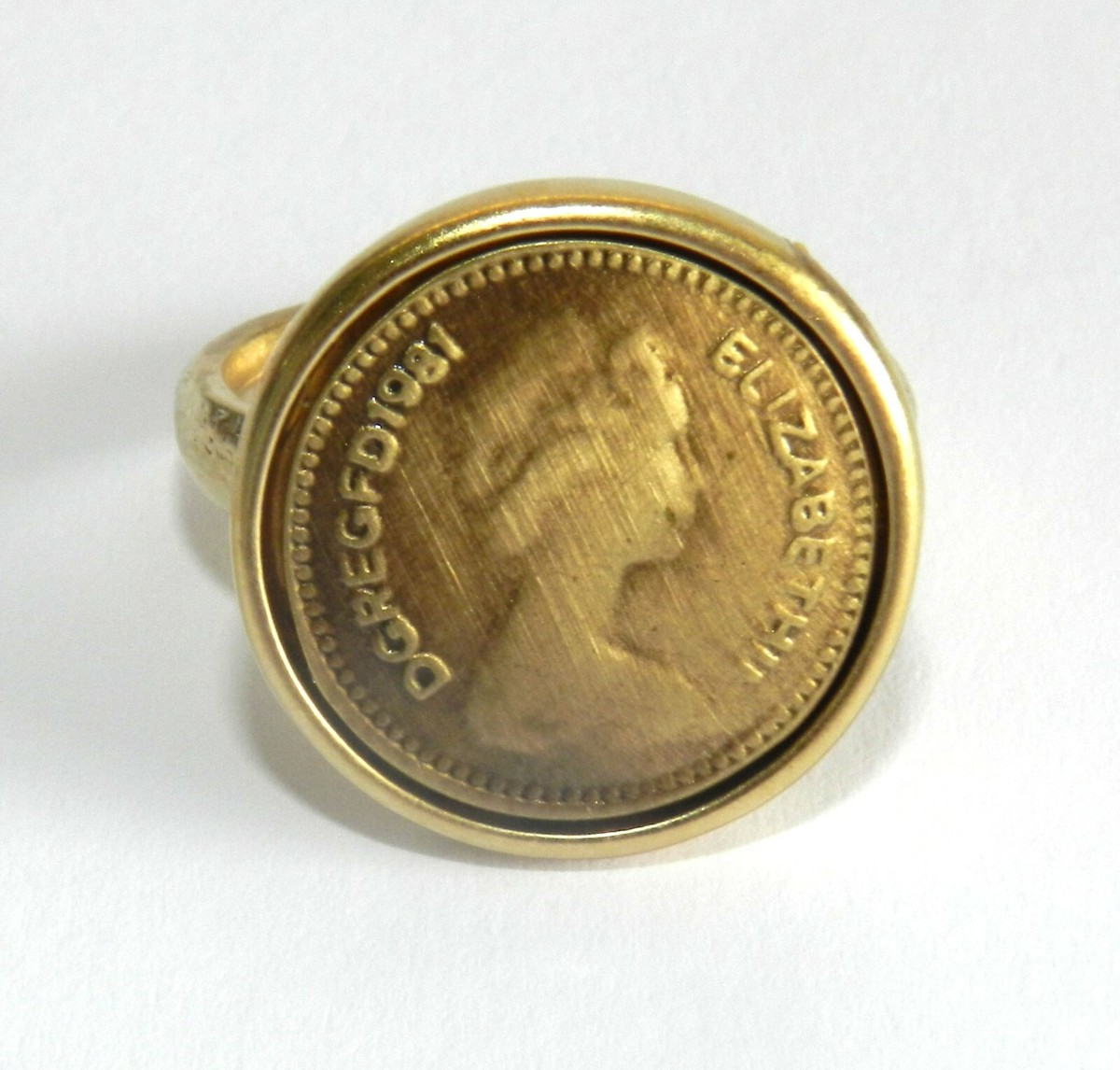 paul smith　QUEEN ELIZABETH COIN RING Genuine 2 Cent Coin Signet Ring Australia Queen Elizabeth II