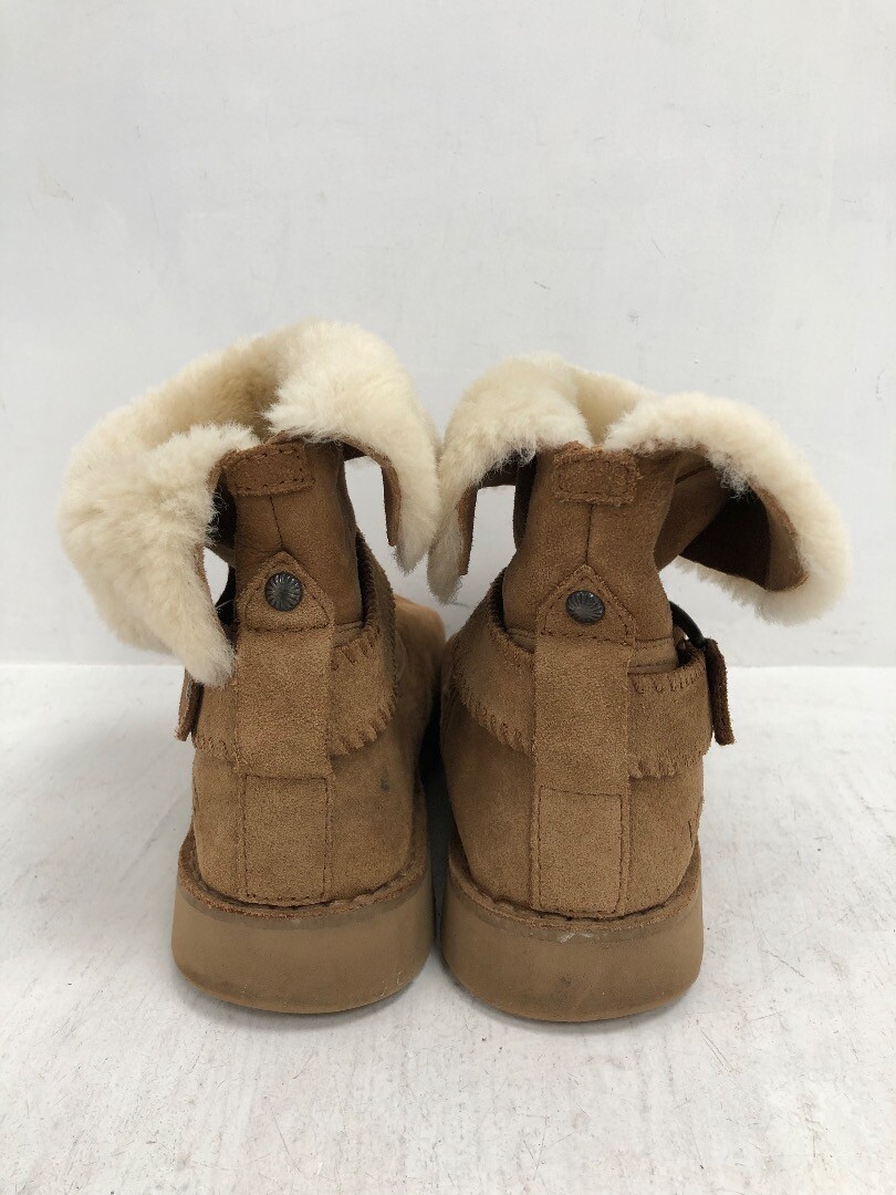UGG Designer Boots UK 7 Brown Sheepskin Suede Womens RMF41LW eBay