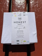 Honest Baby 100 Organic Cotton Solid White Diaper Changing Pad Cover 16" 32"