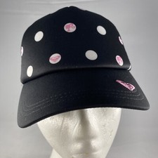 BARBIE x ROXY GIRL 'B Ocean Town Girl' Trucker Hat, O/S - Black Multi Polka Dot