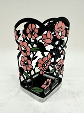 BATH  BODY WORKS PINK FLOWERBED BLOSSOM SOAP HOLDER MARBLE BASE GENTLE FOAMING