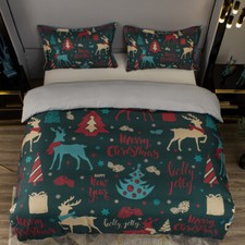 Set copripiumino trapuntato bambino regalo albero di Natale alce 3D set lenzuola