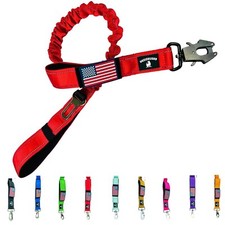 Heavy Duty Tactical Dog Leash - Bungee For Large Dogs Reflective Dual Handles...