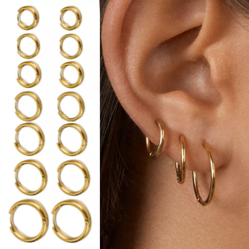 18k gold earrings mens outlet