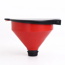 9.8" Oil Drum Funnel with Grill Screen and Lockable Lid  Spill-Free w/ Hang Hole