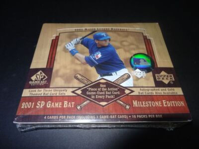 2001 UD SP GAME BAT MILESTONE EDITION BASEBALL BASE CARD & INSERT PICK YOUR CARD