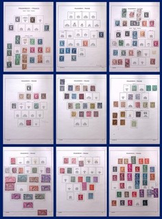 FRANCE: 1849 1902 Used Selection Ex Old Time Collection 9 Album Pages