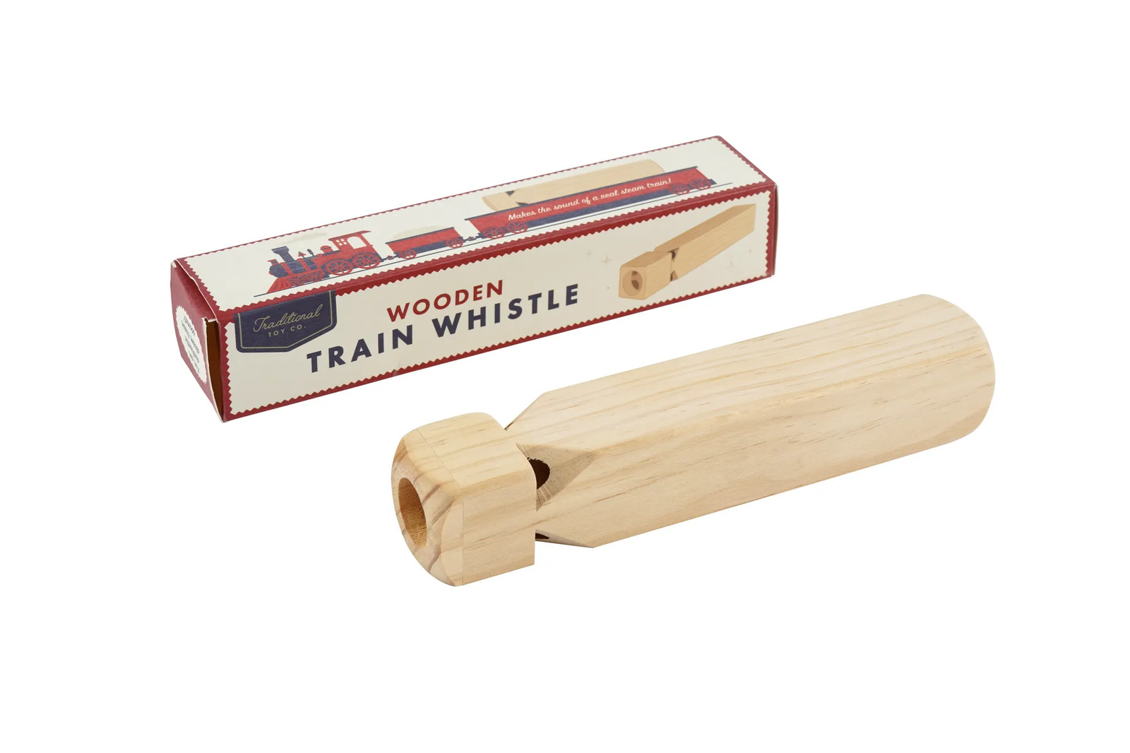 Traditional Toy Co. Wooden Train Whistle Gift Boxed Retro Stocking Filler