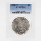 1882 CC Morgan Silver Dollar MS 64 PCGS 90% Silver Carson City